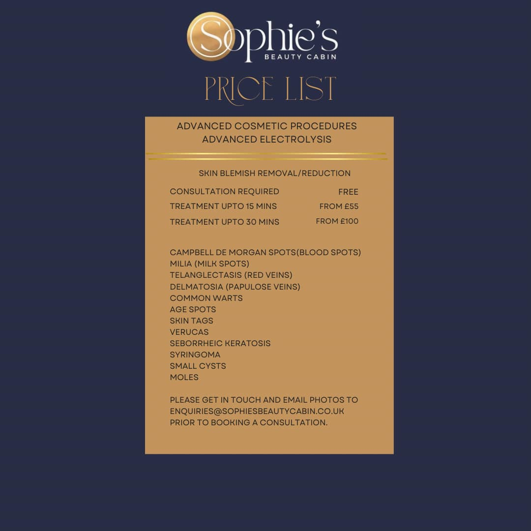 Advanced cosmetic procedures price list